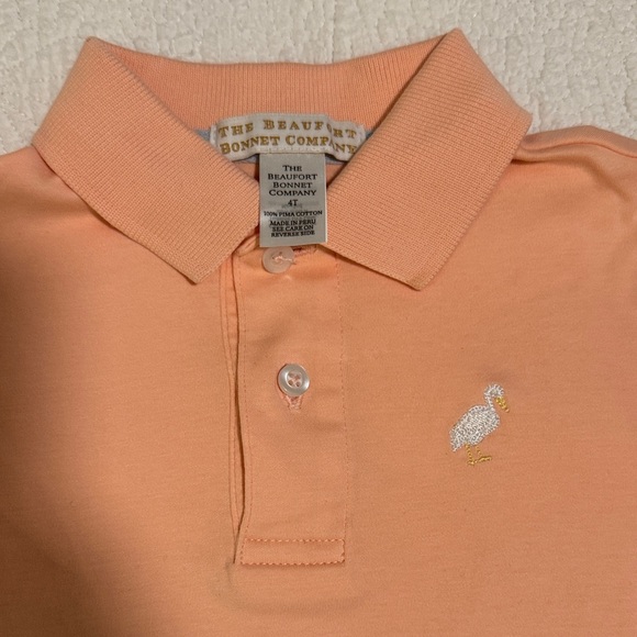 EUC TBBC Peach Boys Polo Shirt Size 4T - Picture 2 of 4